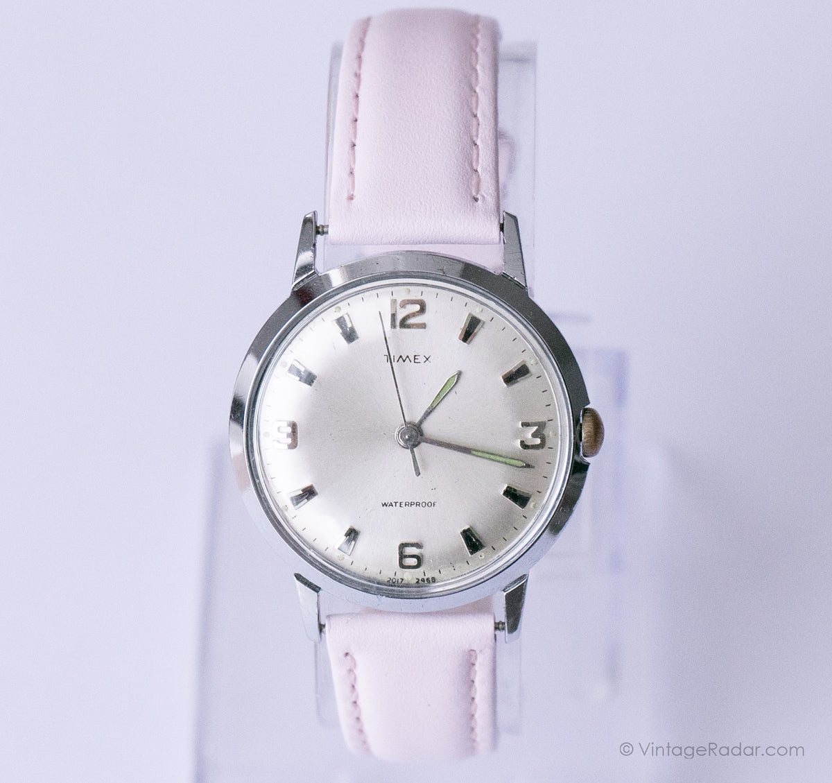 Vintage 1960s Timex Watch | 60s Wind-up Timex Steel Watch - Pink