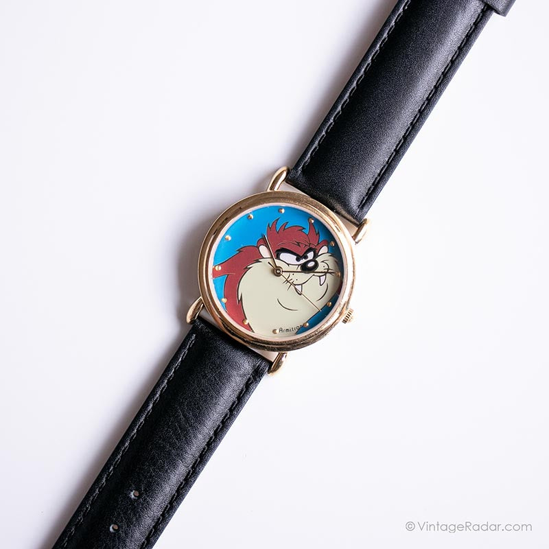 VTG Armitron Taz online Warner Bros 1995 Wrist Watch Metal Clasp Tazmanian Devil RARE