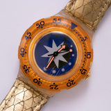Swiss GOLDEN ISLAND SDK112 Watch | 1992 Vintage Scuba Swatch Watch