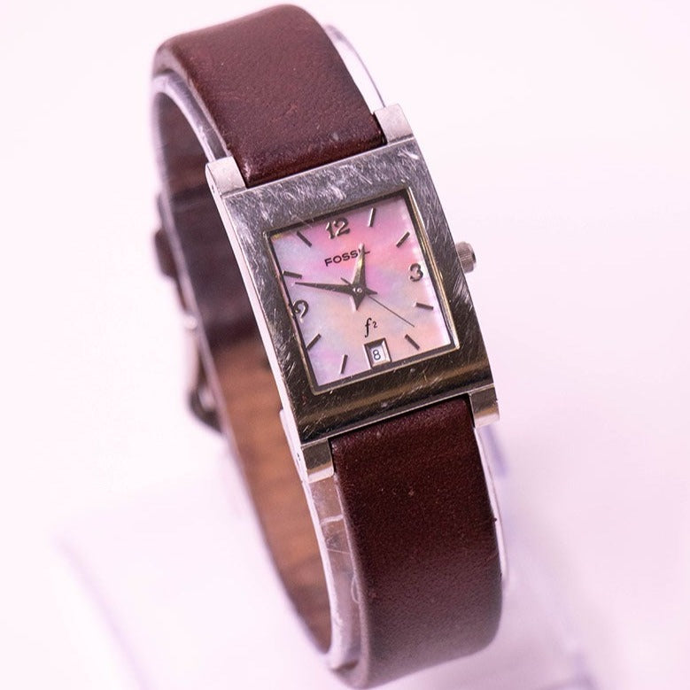 Vintage Fossil Mother of Pearl Dial Women s Watch All Stainless