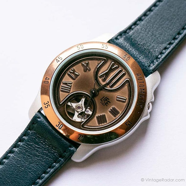 Silver and Rose-Gold Life by Adec Automatic Watch | Vintage Citizen Watch