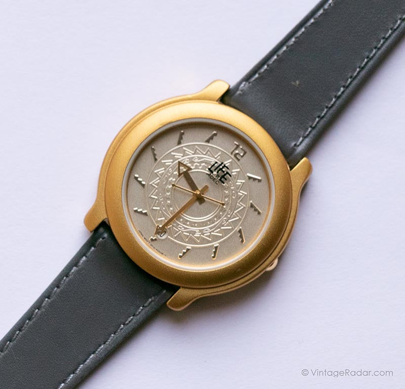 Vintage Gold-tone Life by Adec Watch | Japan Quartz Watch by Citizen