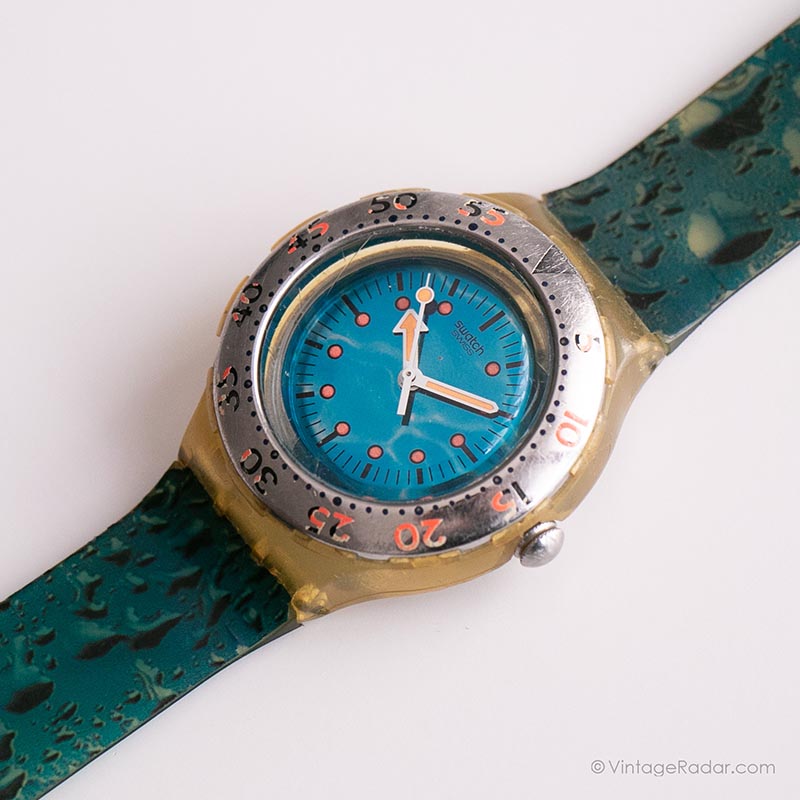Vintage 1995 Swatch SDK123 WATERDROP Watch | Blue Swatch Watch