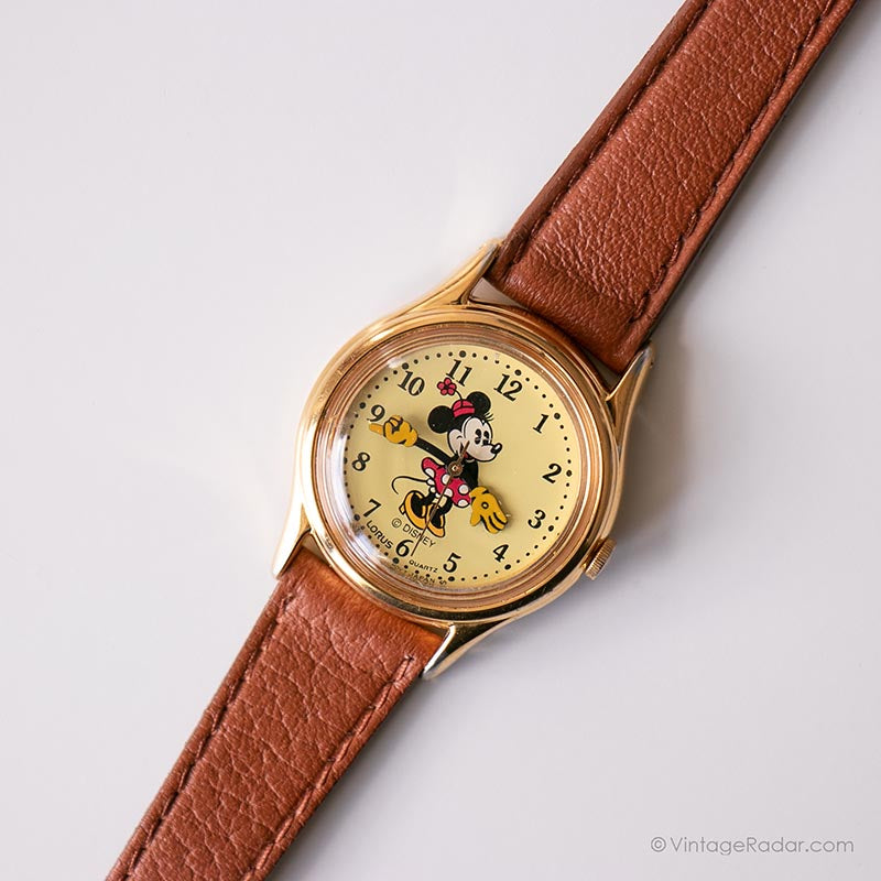 Vintage Gold-tone Lorus Disney Watch | Minnie Mouse Watch for