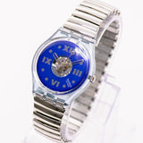 1990 Saphire Shade Gn110 Swatch Gant montre avec sangle réglable
