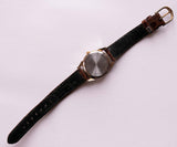 Fase de luna de tono plateado reloj para mujeres | Reloj de pulsera vintage lunar