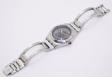 2006 Black Flower YLS146 Swatch Ironia | Vintage d'argento e nero Swatch Orologio