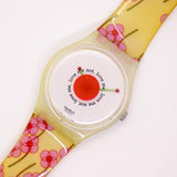 1998 Papaveri GW120 Swatch montre | Cadeau de la Saint Valentin montre Ancien