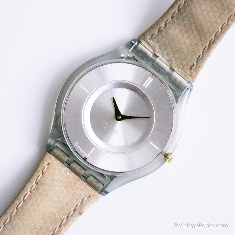 中古 ヴィンテージ Swatch Skin AG 1999 SFB107 1999 Swatch Skin Noir de Chine SFB107 Watch | Black Swiss