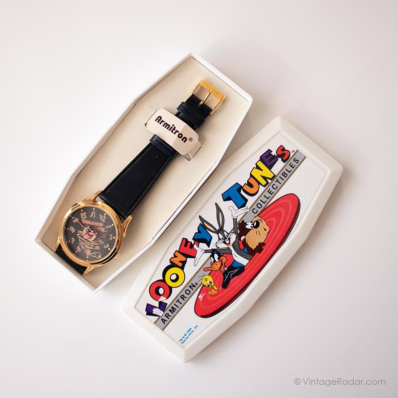 90s Armitron Tasmanian Devil Watch with Original Looney Tunes Box
