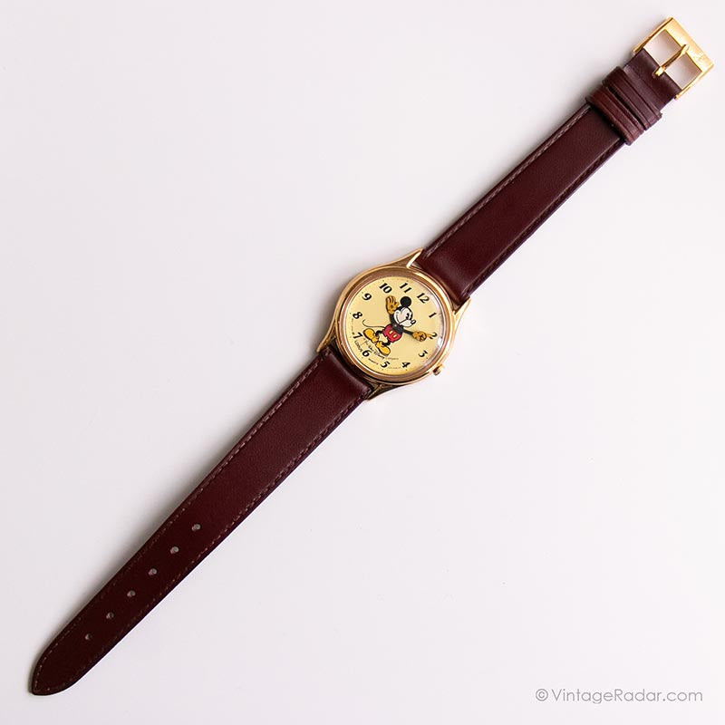 Vintage DISNEY LORUS V515-6000 Gold Mickey Mouse Watch New Battery VINTAGE Disney/ Lorus Disney Mickey Mouse Wrist Watch (V515  main image 3