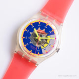 1992 Swatch GK151 Sol montre | Cadran squelette vintage Swatch Gant