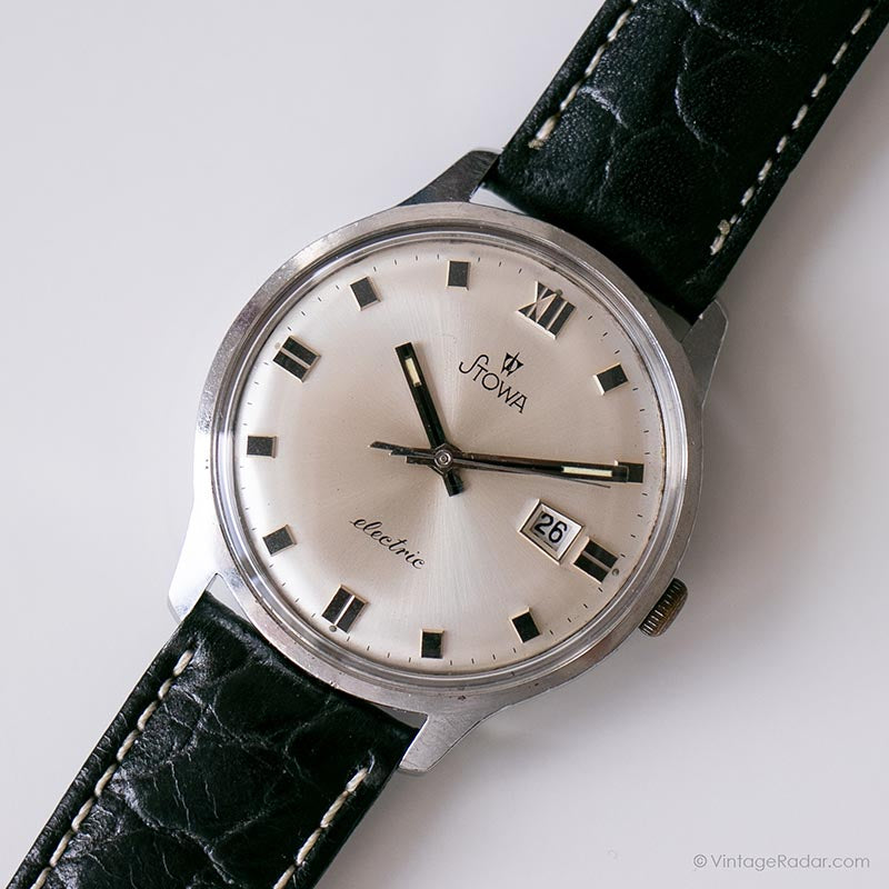 Vintage Stowa Orologio elettrico placcato in oro Orologio