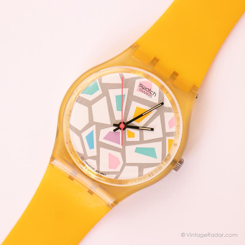 1987 Swatch GK108 TINTARELLA Watch | Vintage 80