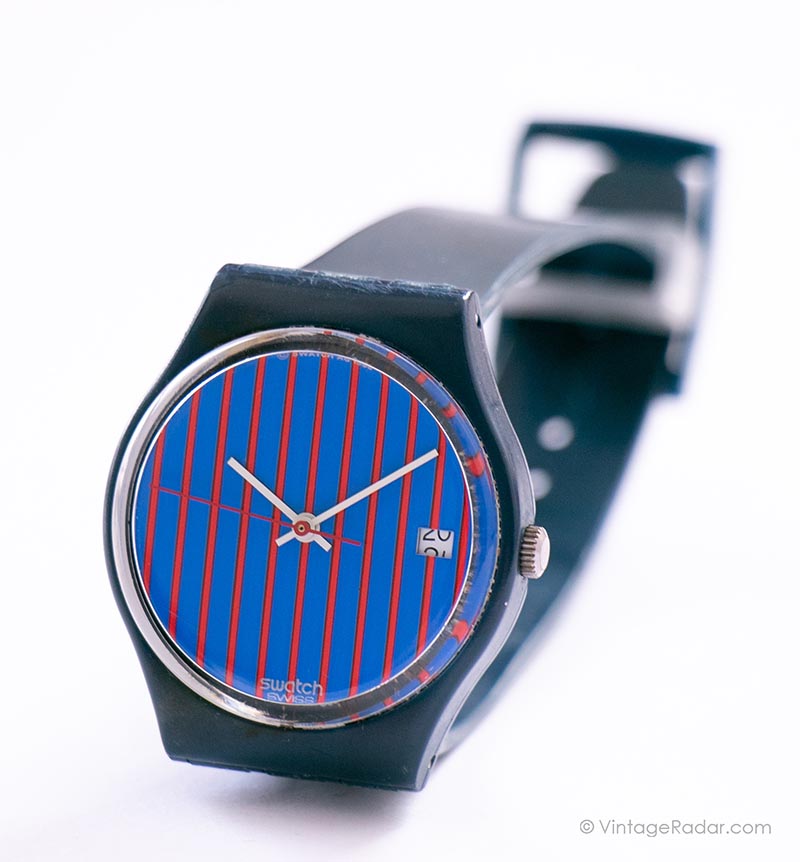 1986 BLUE NOTE GI100 / GI400 Swatch Watch | 80s FC Barcelona 
