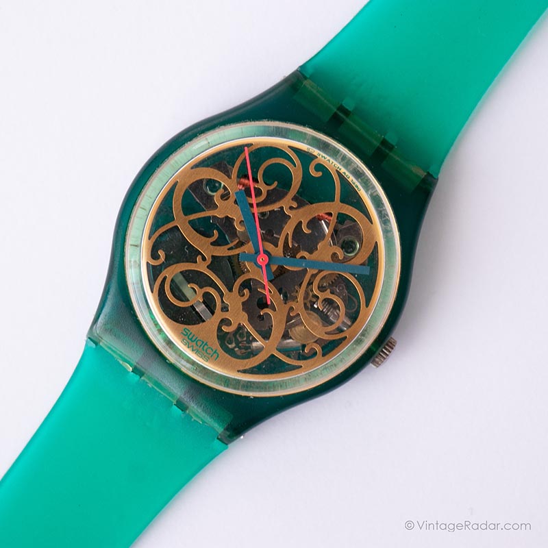 1990 Swatch GN107 STUCCHI Watch | Vintage Skeleton Dial Swatch