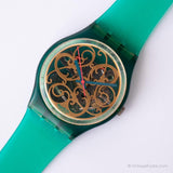 1990 Swatch Stucchis GN107 montre | Cadran squelette vintage Swatch Gant