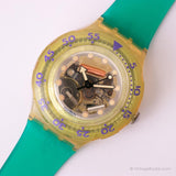 1992 Swatch SDK104 Bubbles de gelée montre | Squelette vintage Swatch Scuba