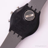 1991 Swatch SCN102 Silver Star Uhr | Vintage Schwarz Swatch Chrono