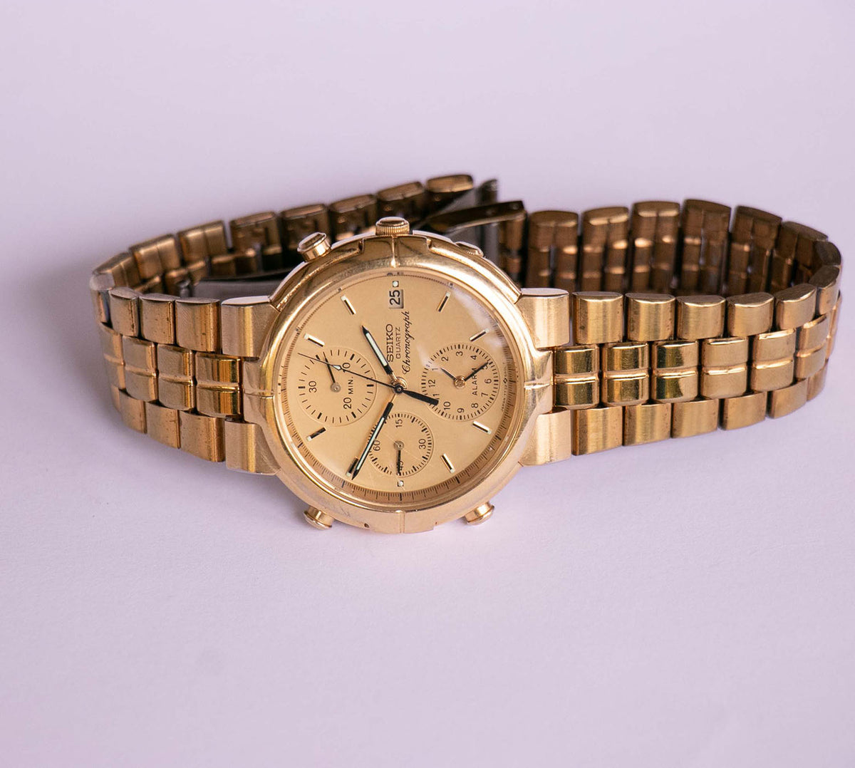Chronograph Uhr Seiko Gold 1980 Seiko Watches Seiko 80er Jahre