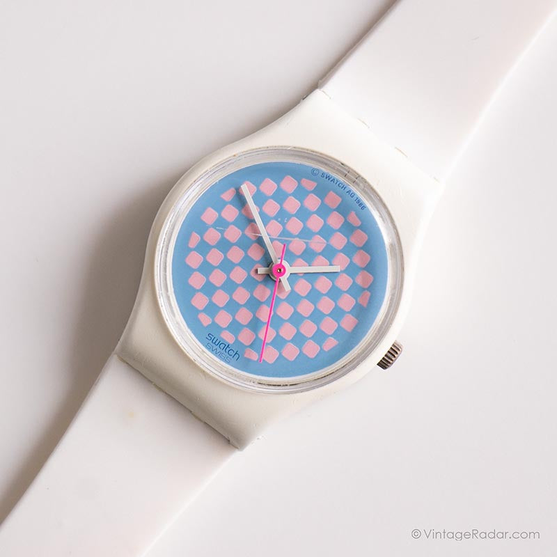 Vintage 1987 Swatch LW113 RASPBERRY SHORTCAKE | Retro Swatch Lady