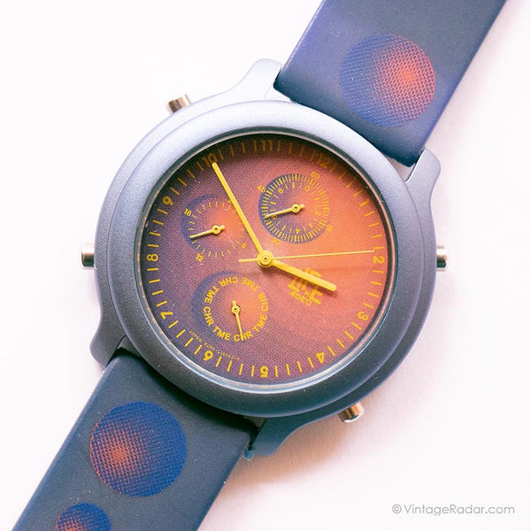 Vintage Blue Chrono Life by Adec Watch | Chronograph Japan Quartz Watch