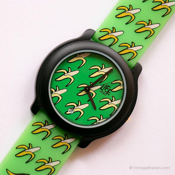 Vintage Green Banana ADEC Watch | Citizen Japan Quartz Watch