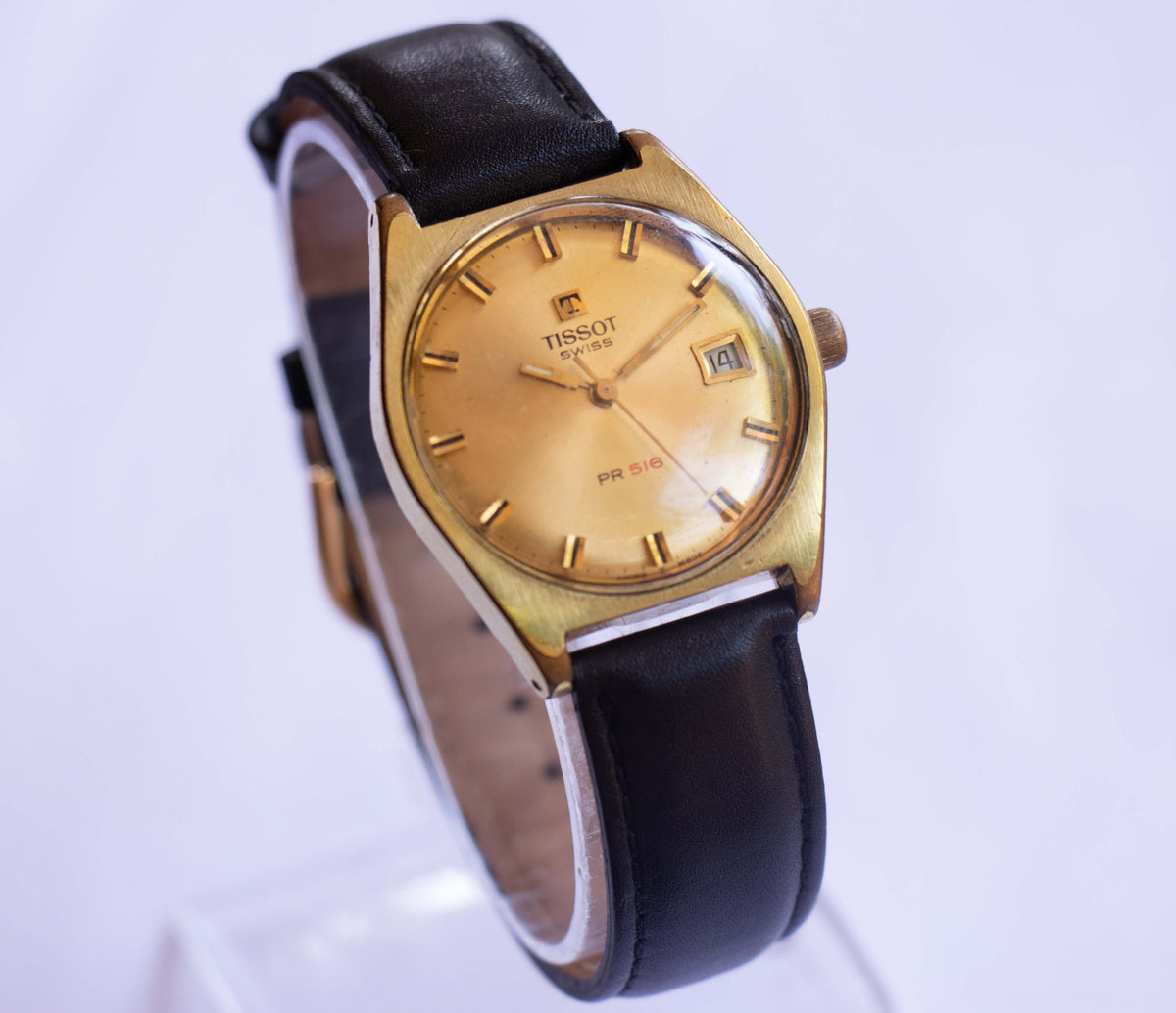 Tissot PR516 Swiss Date Watch Vintage Tissot Gold-tone