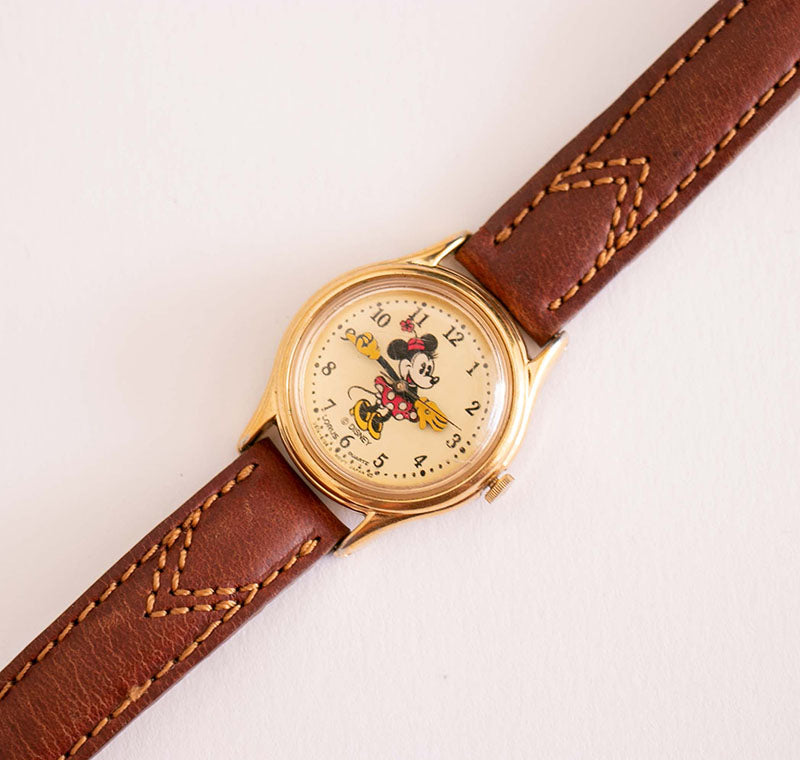 Vintage Gold-tone Lorus V515-6080 A1 Minnie Mouse Watch  display picture 1