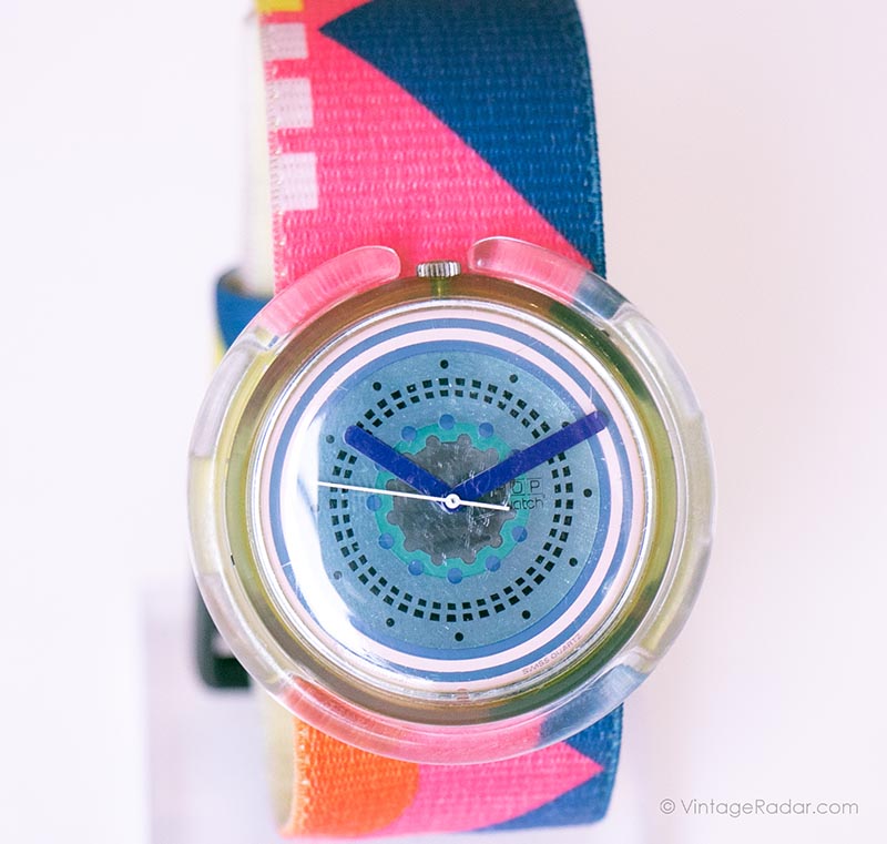 1992 Swatch Pop PWN107 Muezzin Watch | Geometric Pop Swatch Watch