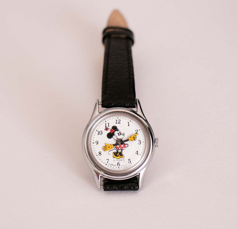 Vtg Lorus Minnie Mouse Watch Women Silver Tone Pointing Hands V515-6080 New Batt s-l400.jpg main image 4