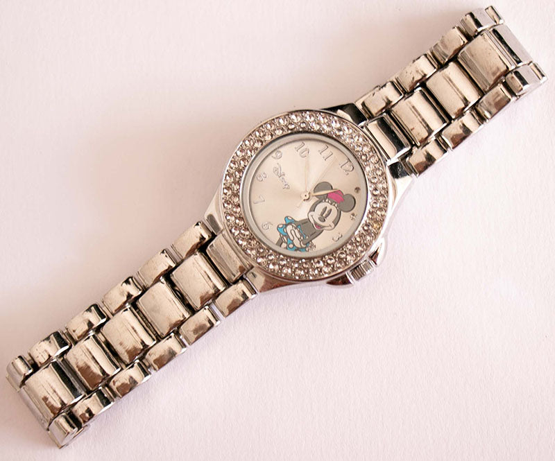 Silver-tone Minnie Mouse Watch with Gemstones | Accutime  display picture 1