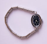 Dial azul vintage Timex Mecánico reloj para mujeres