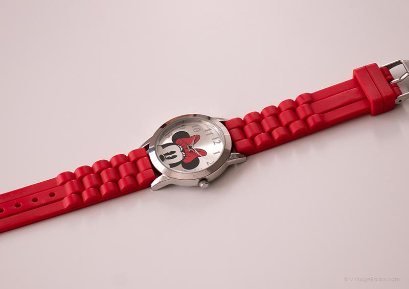 Disney Resort Watch Accutime Red Stainless Steel Japan Mickey & Minnie Red Disney Minnie Mouse Vintage Watch | Walt Disney World  main image 2
