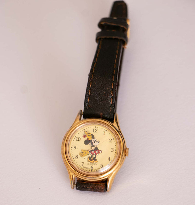 Gold-tone Lorus V515-6080 A1 Minnie Mouse Watch | Japan  display picture 3