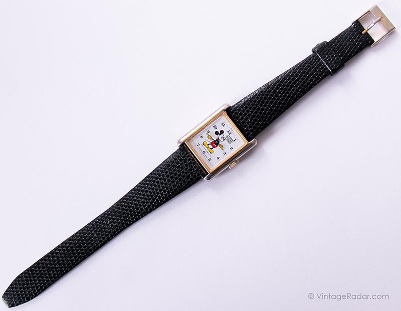 RARE Bradley Mickey Mouse Mechanical Tank Watch Registered Edition