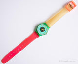 1989 Swatch Lady LG104 Liquid Sky Watch | Anni '80 rari Swatch Lady Originali