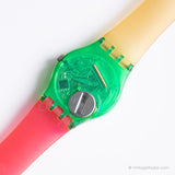 1989 Swatch Lady LG104 Liquid Sky Watch | Anni '80 rari Swatch Lady Originali