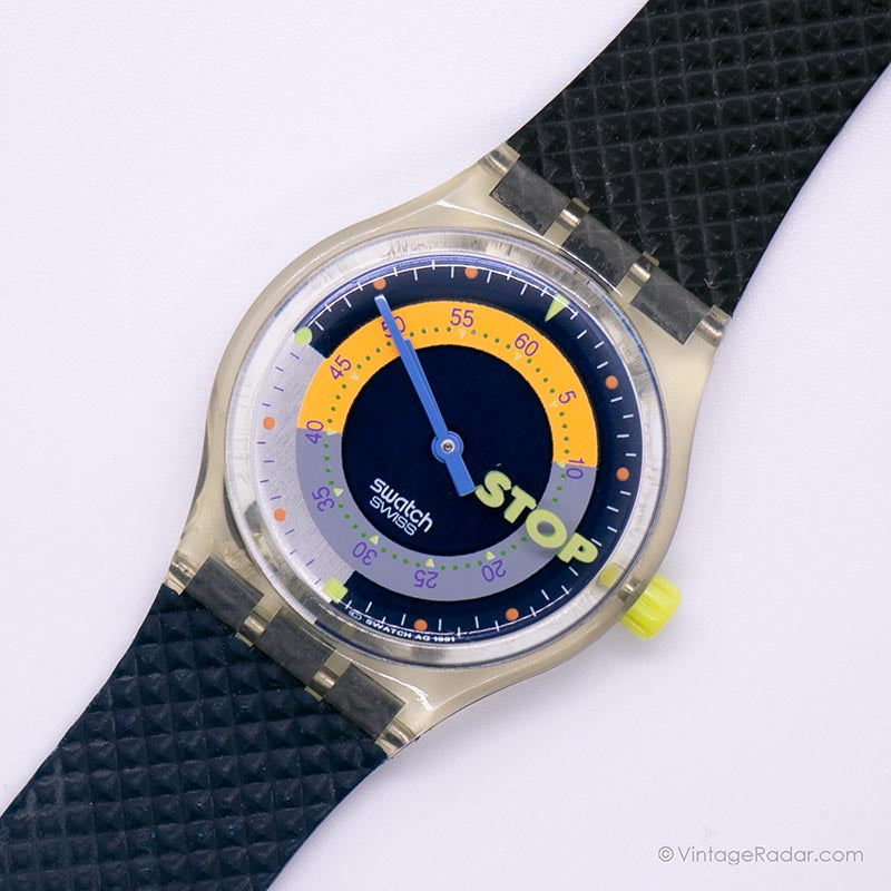 1992 Swatch SSK100 COFFEEBREAK Watch | Vintage Black 