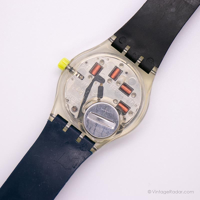 1992 Swatch SSK100 COFFEEBREAK Watch | Vintage Black Swatch Stop
