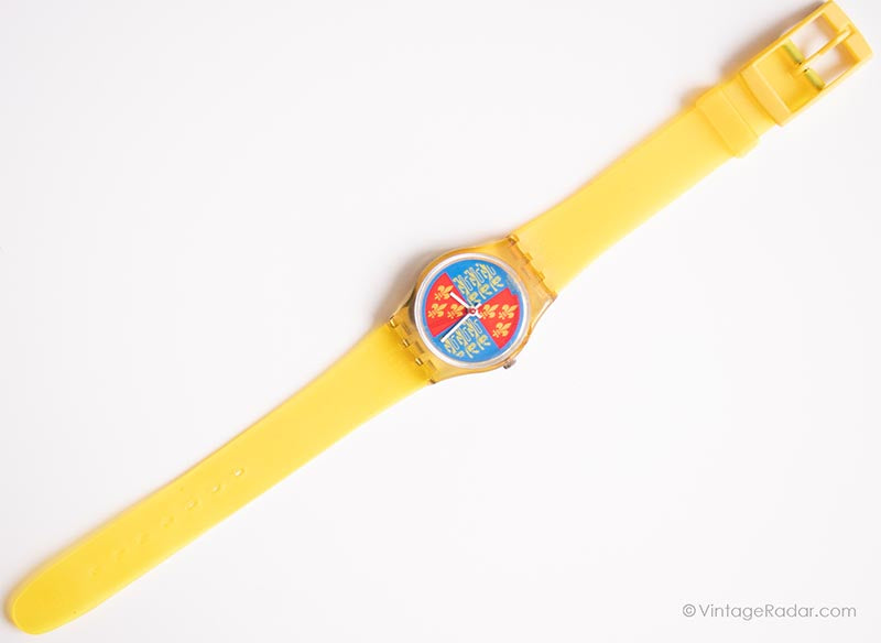 1986 Swatch Lady LK102 LIONHEART Watch | Colorful Vintage  display picture 3
