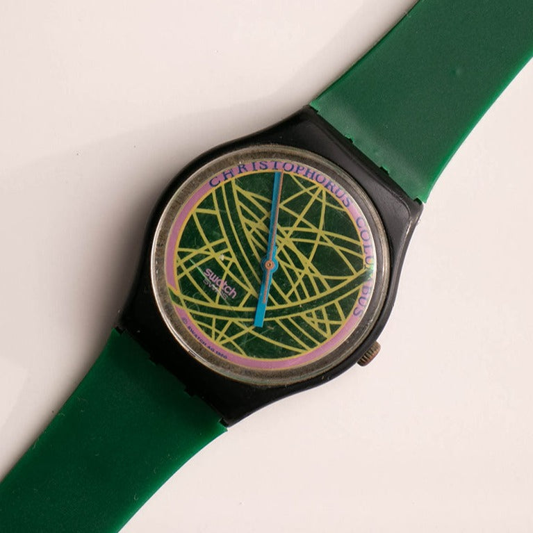 Vintage Swatch GB137 THE GLOBE Watch | Christopher Columbus  display picture 3