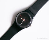 1986 Swatch Lady LB114 Pearl negra reloj | Raro de los 80 negros Swatch Lady