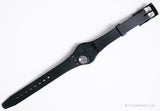 1986 Swatch Lady LB114 Pearl negra reloj | Raro de los 80 negros Swatch Lady