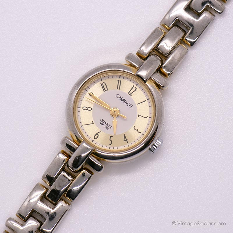 WOMENs CARRIAGE GOLD SILVER STAINLESS STEEL BACK BASE METAL BEZEL WATCH NM 00495 WOMENs CARRIAGE GOLD SILVER STAINLESS STEEL BACK BASE METAL  main image 3