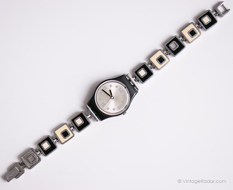 2003 Swatch Lady CHESSBOARD LB160G Watch | 2000s Swatch Bracelet Watch