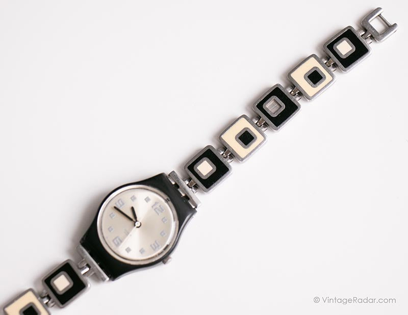 2003 Swatch Lady CHESSBOARD LB160G Watch | 2000s Swatch Bracelet Watch