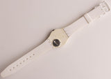 1989 Swatch GW403 GEOGLO Watch | Retrò bianco raro degli anni '80 Swatch Gentiluomo