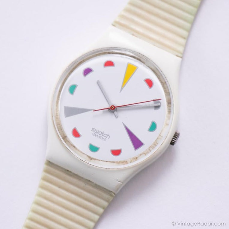 1987 Swatch GW109 TUTTI FRUTTI Watch RARE 80s Vintage Swatch