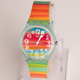 2003 Swatch Gs124 colorer le ciel montre | Arc-en-ciel Swatch Originaux Gent